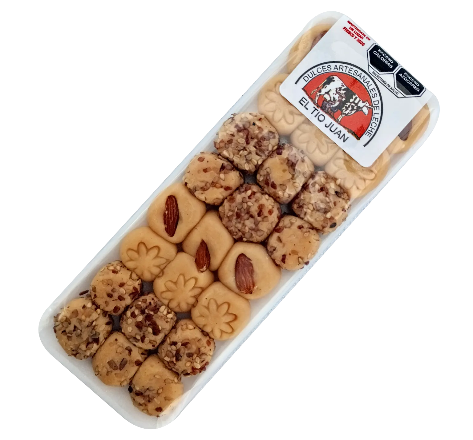 Charola 25 pz almendra